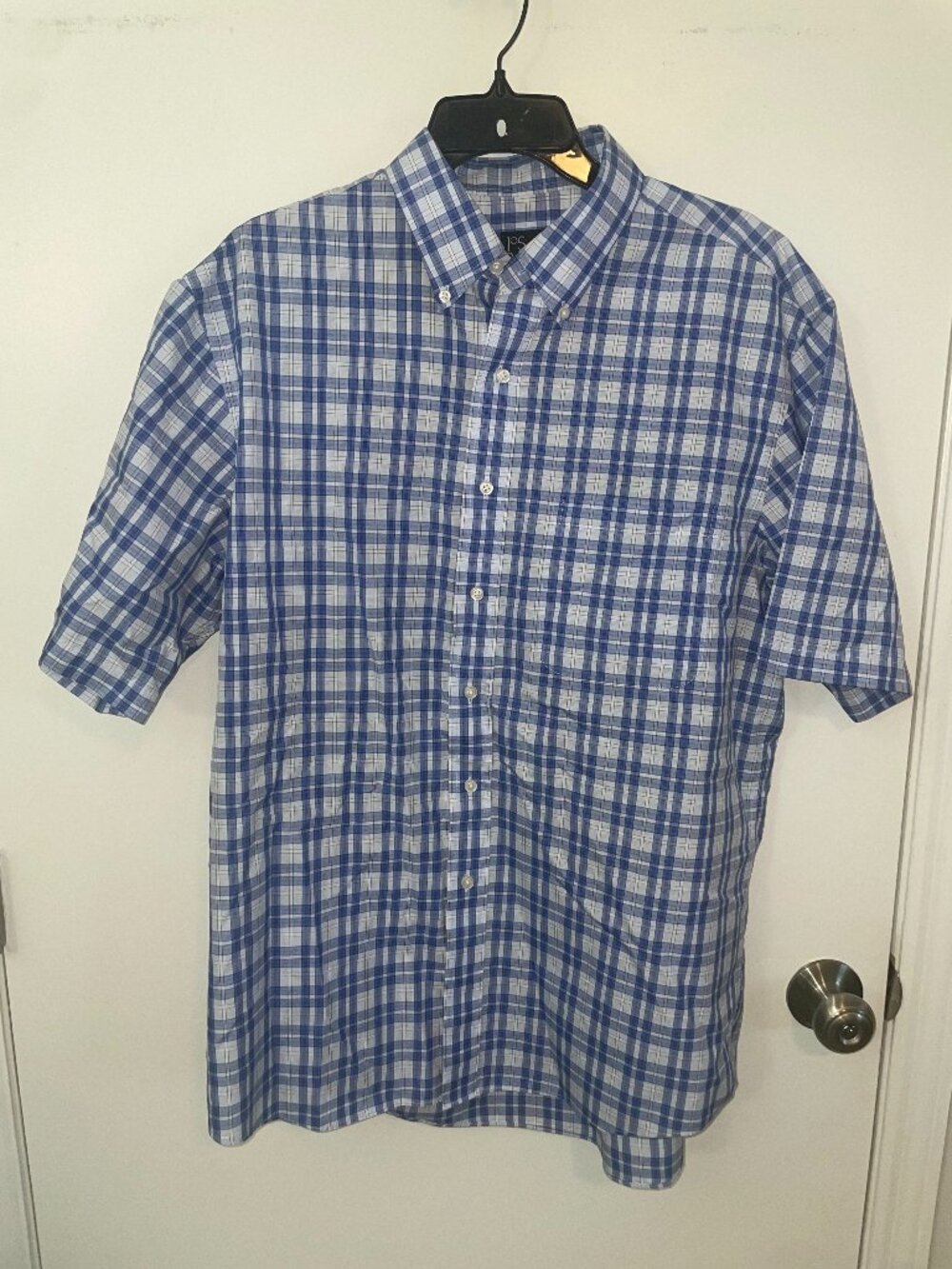 JoS A Bank plaid short Sleeve shirt Size L